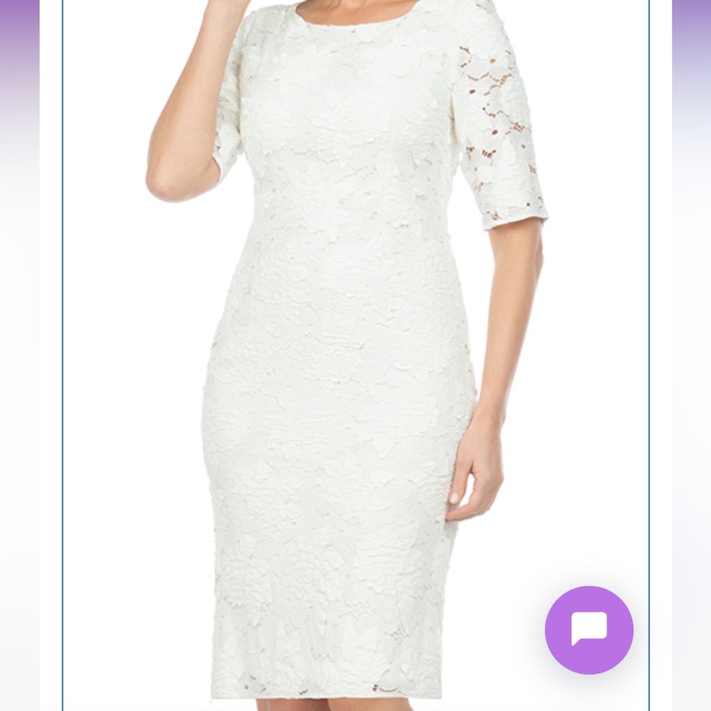 Giovanna Collection white lace with leather flowers